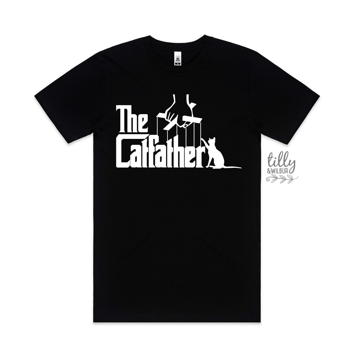 The Catfather T-Shirt, Cat T-Shirt, Funny Cat T-Shirt, Kitty Shirt, Kitten T-Shirt, I Love Cats T-Shirt, Animal Lover, Funny Men&#39;s T-Shirt