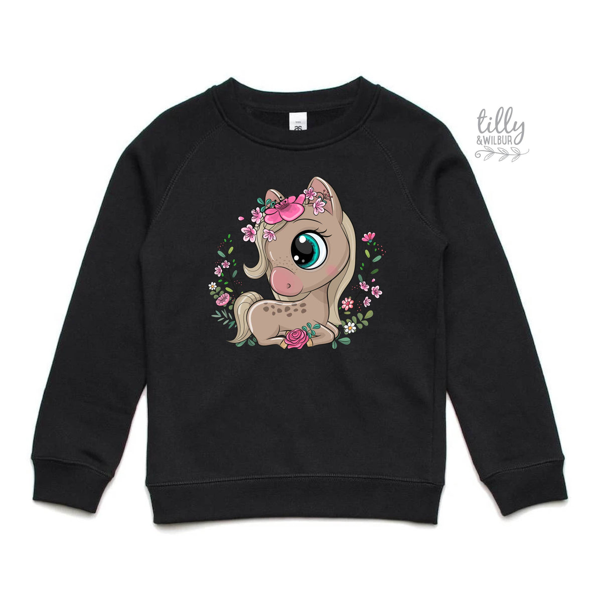 Horse Jumper, Horse Sweatshirt, Horse Crew Neck, Equestrian Gift, Horse Riding T-Shirt, Just A Girl Who Loves Horses, Birthday Gift For Girl