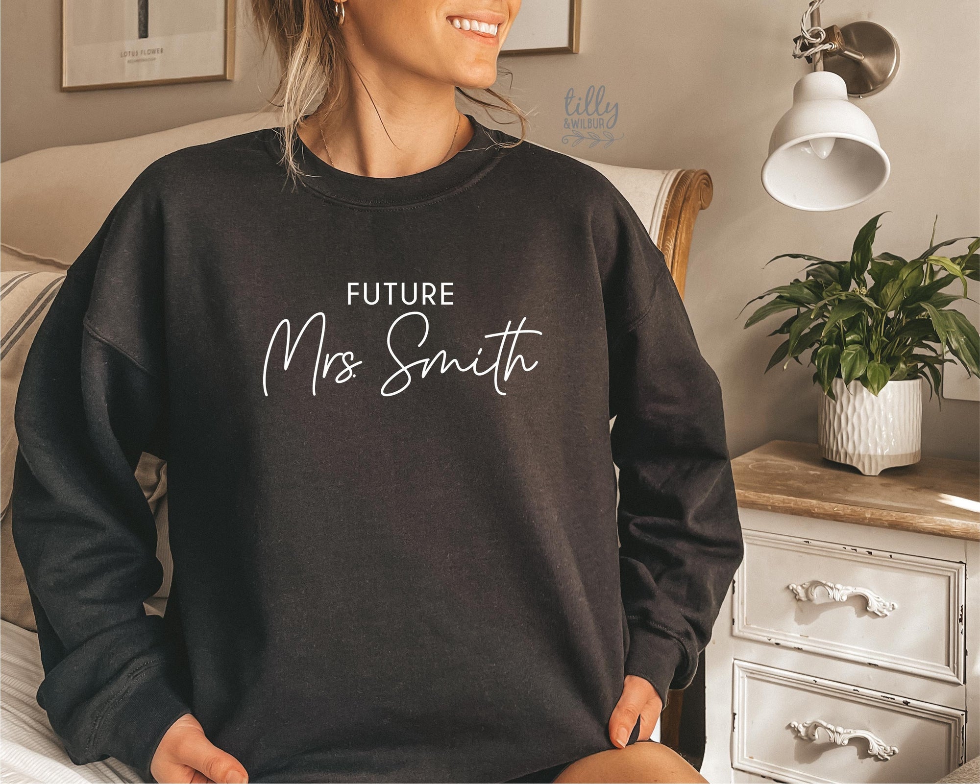 Future Mrs Jumper, Custom Bridal Crew Neck, Just Married Sweatshirt, Personalised Future Mrs Tee, Honeymoon Gift, Bride Tee, Wedding Gift