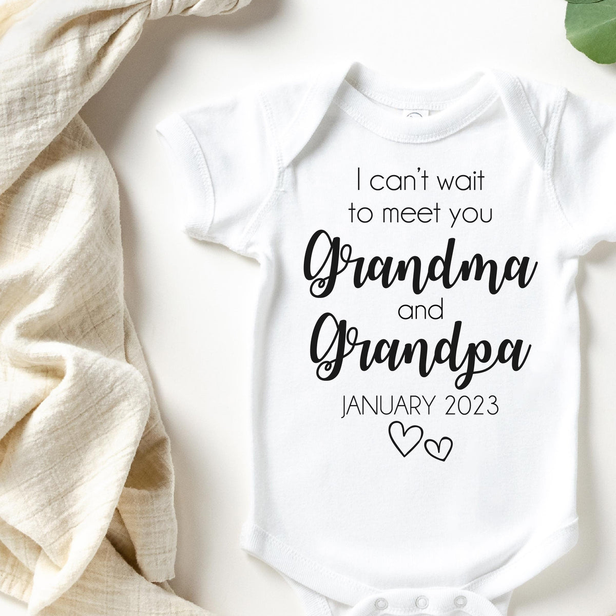 I Can't Wait To Meet You Grandma  Grandpa Bodysuit, Grandparent Pregnancy Announcement, New Grandchild Announcement, Reveal To Grandparents