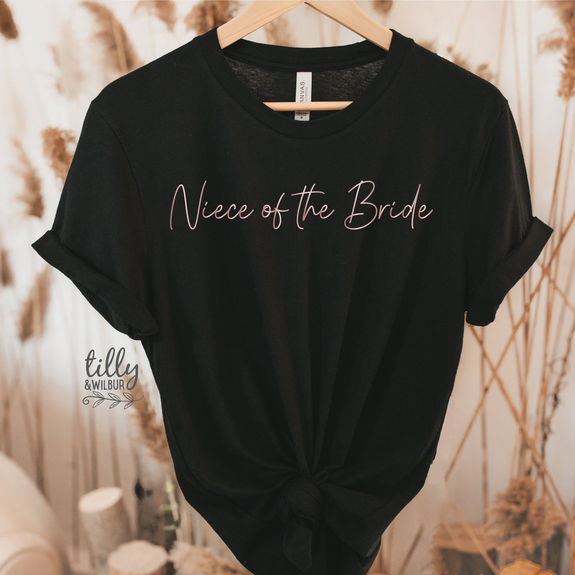 Niece Of The Bride T-Shirt, Bride T-Shirt, Bridesmaids T-Shirt, Matching Bridal Party Gifts, Wedding Gift, Hens Party Shirts, Groom