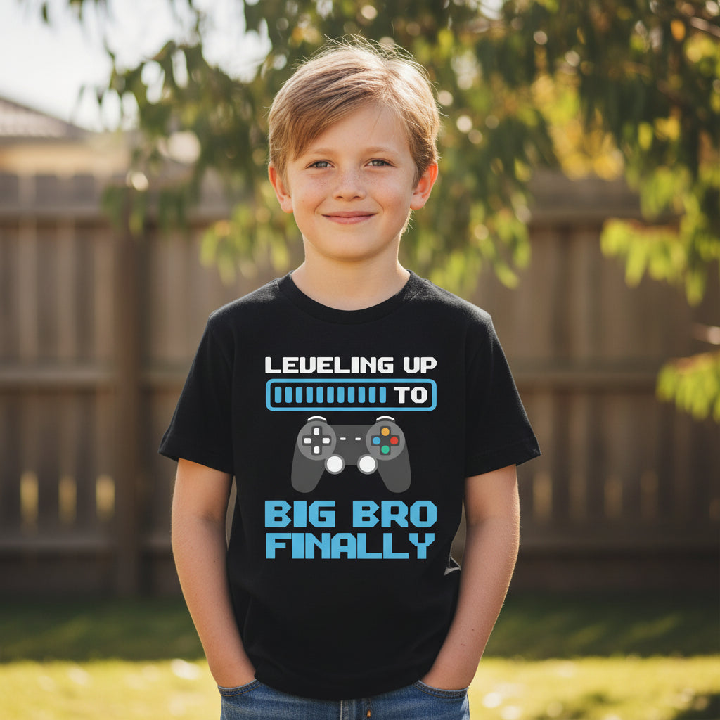 Leveling Up To Big Bro T-Shirt, Big Brother T-Shirt, Promoted To Big Brother Shirt, Pregnancy Announcement, I'm Going To Be A Big Brother