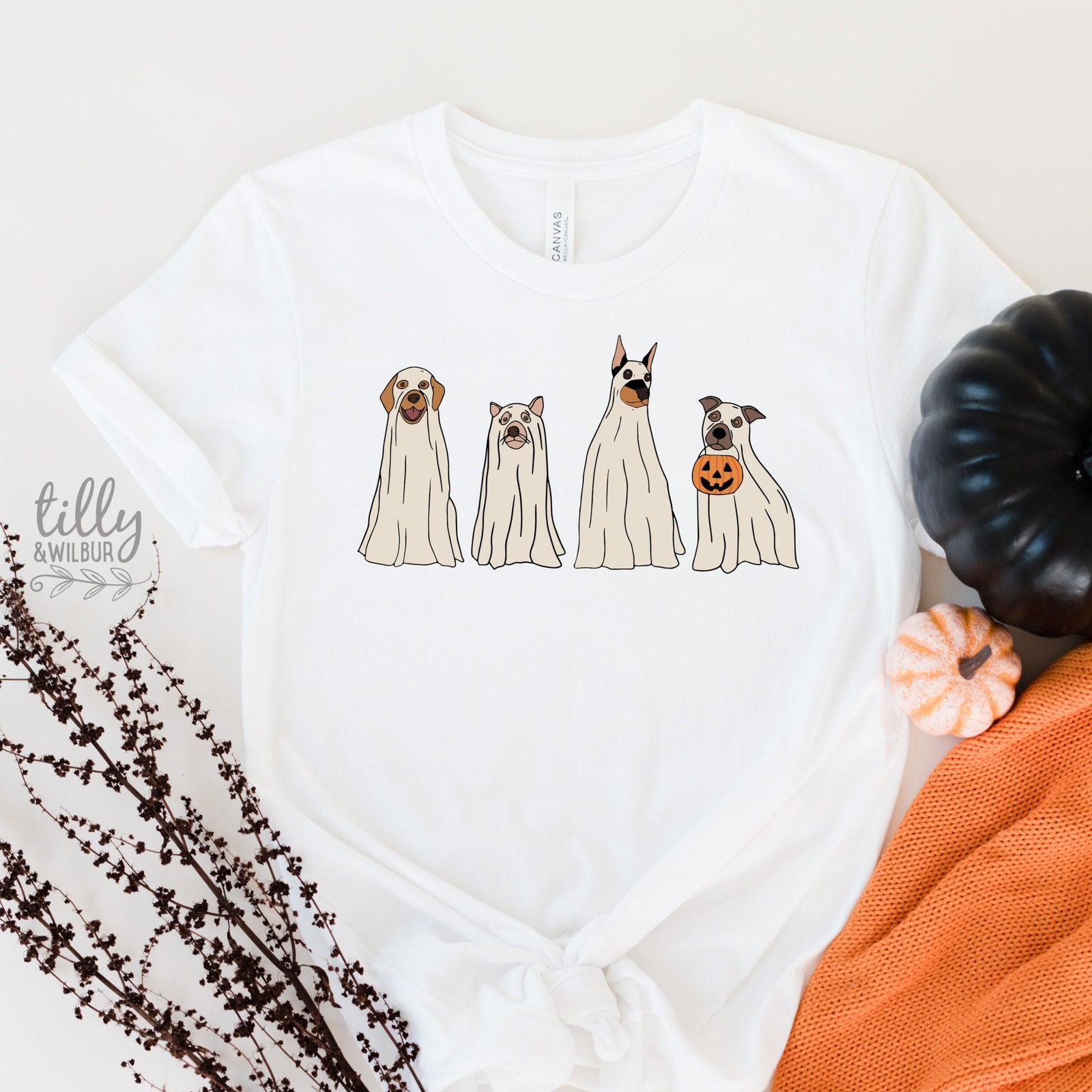 Halloween Dogs T-Shirt, Ghost Dogs T-Shirt, Scary Dogs T-Shirt, Halloween T-Shirt, Halloween T-Shirt For Women, Funny Halloween T-Shirt