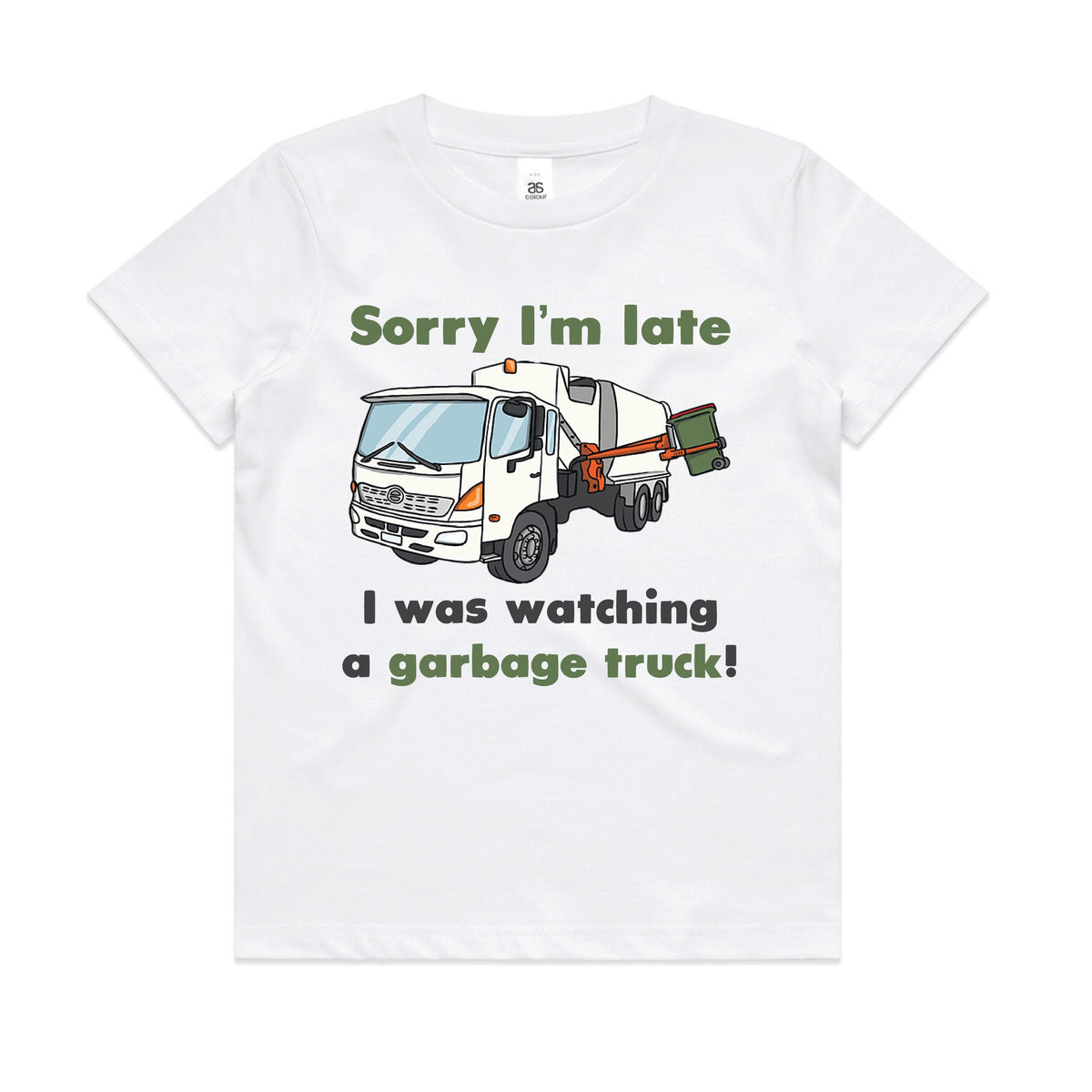 Sorry I&#39;m Late I Was Watching A Garbage Truck T-Shirt, Garbo T-Shirt, Rubbish Truck T-Shirt