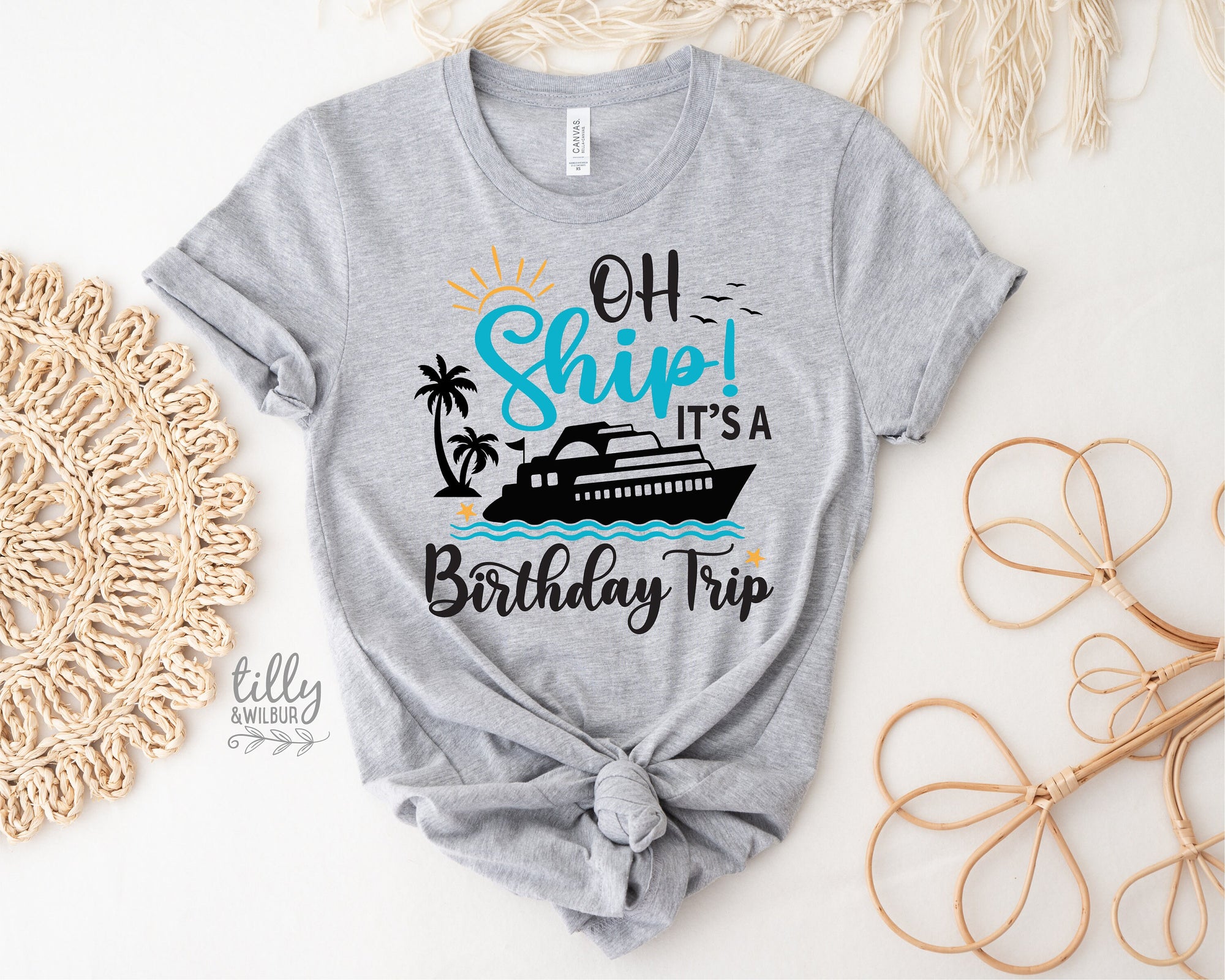 Oh Ship It's A Birthday Trip T-Shirt, Matching Cruise T-Shirts, Cruise Trip T-Shirt, Babies, Kids & Adult Sizing, Cruise Shirts, Vacation