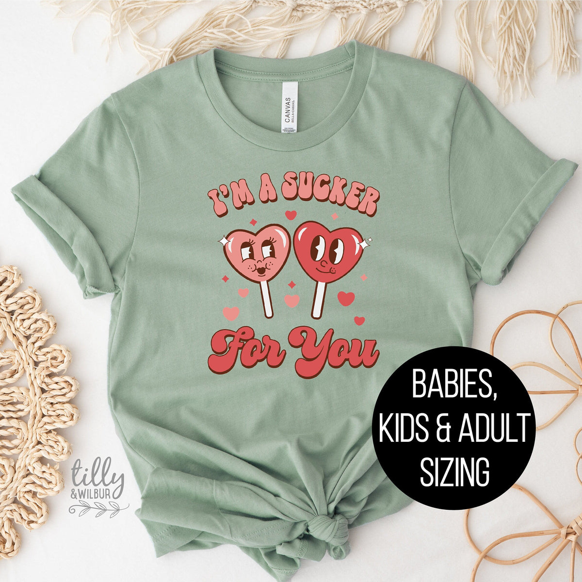 I&#39;m A Sucker For You T-Shirt, Lollipop T-Shirt, Funny Valentine&#39;s Day T-Shirt, Retro Valentine&#39;s Day Shirt, Valentine&#39;s Day Gift, Love Sucks