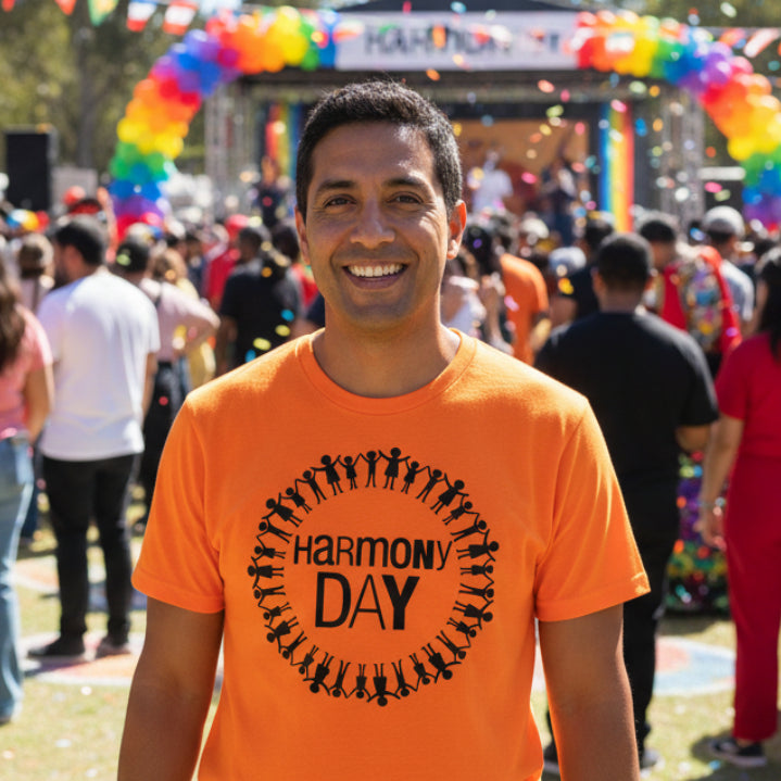 Harmony Day T-Shirt, Harmony Day - 21st March, Orange Harmony Day T-Shirt, Everyone Belongs, School T-Shirt, Babies, Kids, Womens And Mens