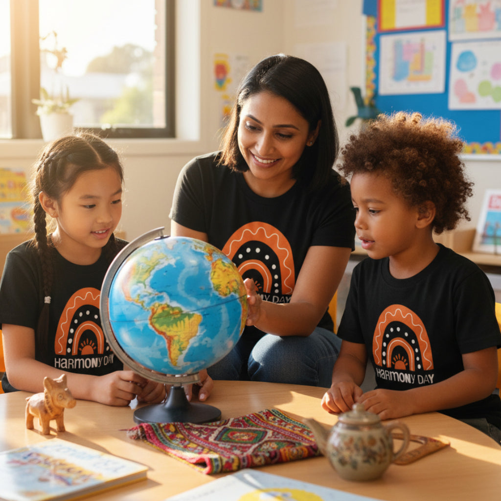 Harmony Day T-Shirt, Harmony Day - 21st March, Orange Harmony Day T-Shirt, Everyone Belongs, School T-Shirt, Babies, Kids, Womens And Mens