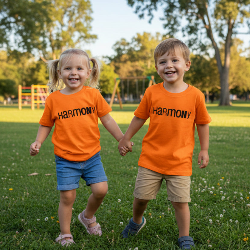 Harmony Day T-Shirt, Harmony Day - 21st March, Orange Harmony Day T-Shirt, Everyone Belongs, School T-Shirt, Babies, Kids, Womens And Mens