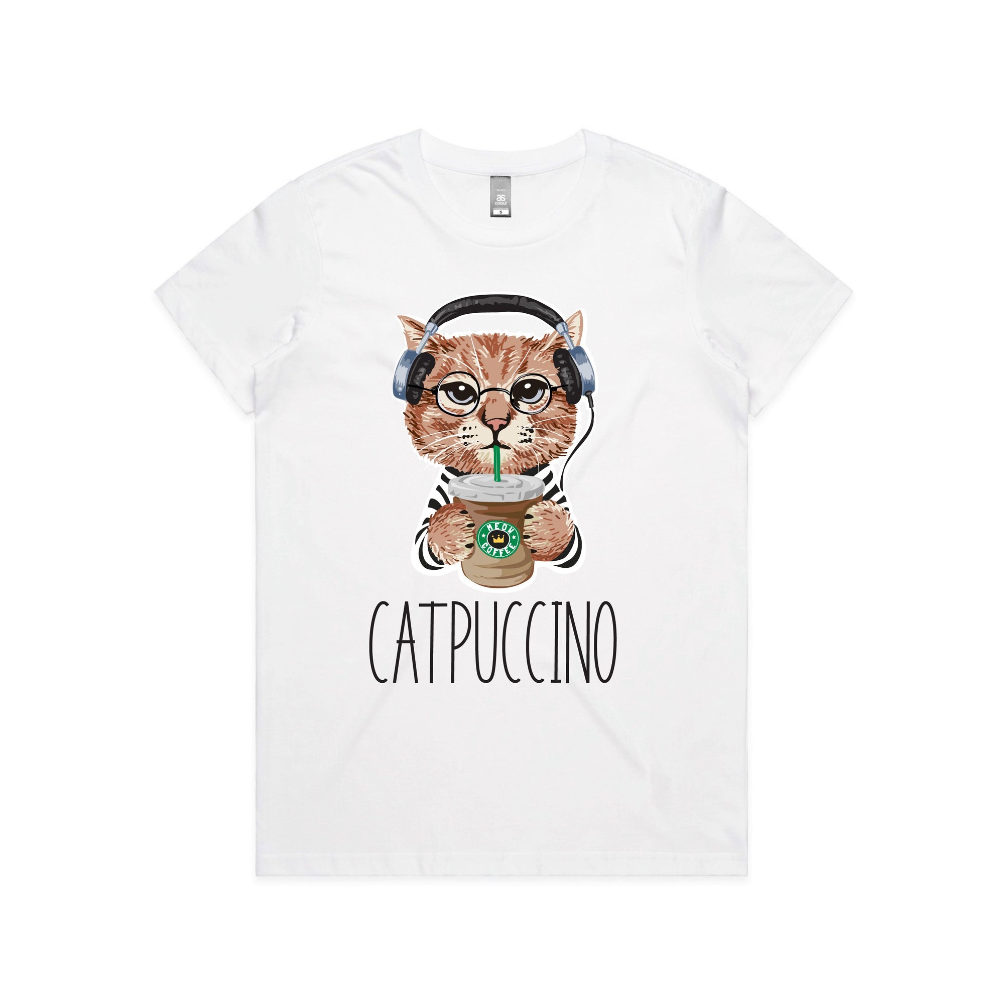 Cat T-Shirt, Catpuccino T-Shirt, Funny Cat T-Shirt, Womens, Mens & Kids Sizing, Kitty Tee, Kitten T-Shirt, I Love Cats T-Shirt, Cat Lover