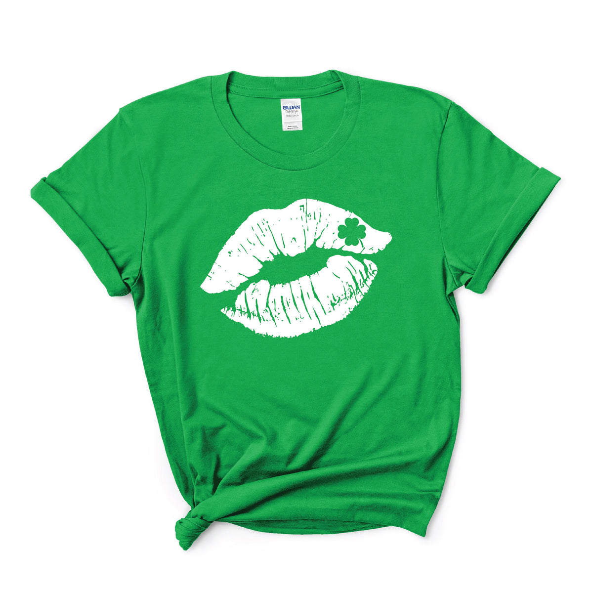 St Patrick&#39;s Day T-Shirt, St Patrick&#39;s Day Lips, Kiss Me I&#39;m Irish, Happy St Paddy&#39;s Day, Unisex Adult T-Shirt, Ireland, Celtic, St Patrick