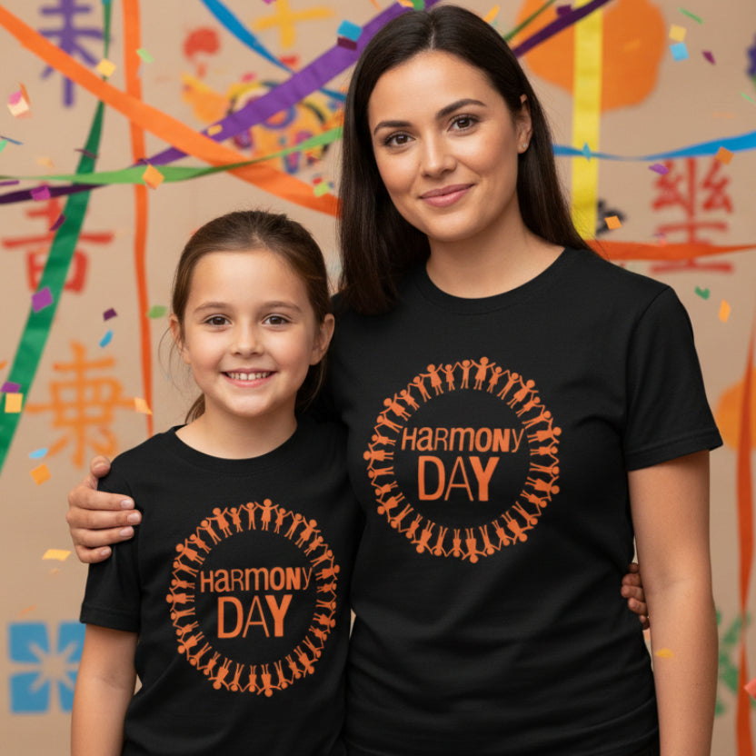 Harmony Day T-Shirt, Harmony Day - 21st March, Orange Harmony Day T-Shirt, Everyone Belongs, School T-Shirt, Babies, Kids, Womens And Mens