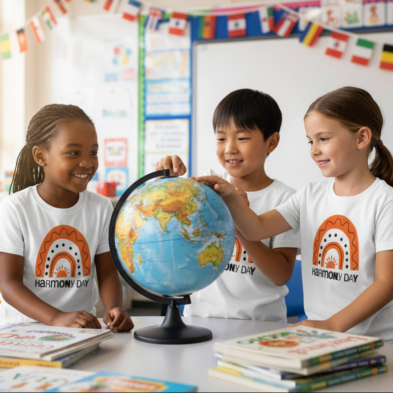 Harmony Day T-Shirt, Harmony Day - 21st March, Orange Harmony Day T-Shirt, Everyone Belongs, School T-Shirt, Babies, Kids, Womens And Mens