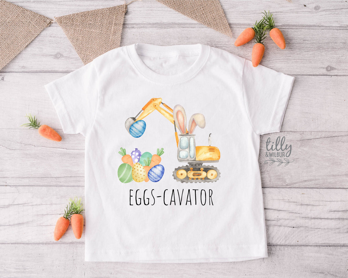 Easter T-Shirt, Eggs-Cavator T-Shirt, Eggs-Cavator Easter T-Shirt, Easter Eggs-cavator Shirt, Egg Hunt, Easter Gift, Construction, Excavator