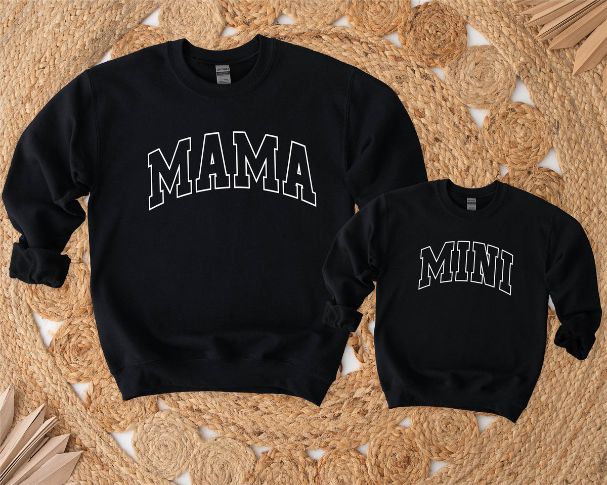 Mama &amp; Me Sweatshirts, Mama Jumper, Mini Jumper, Mama And Mama&#39;s Mini Matching Outfits, Our First Mother&#39;s Day, Mother Daughter, Mother Son