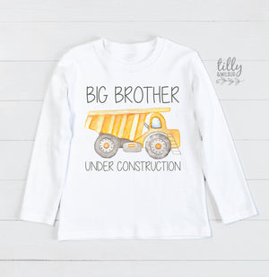 Big Brother T-Shirt, Promoted To Big Brother Shirt, Big Brother Under Construction Shirt, I'm Going To Be A Big Brother Shirt, Announcement