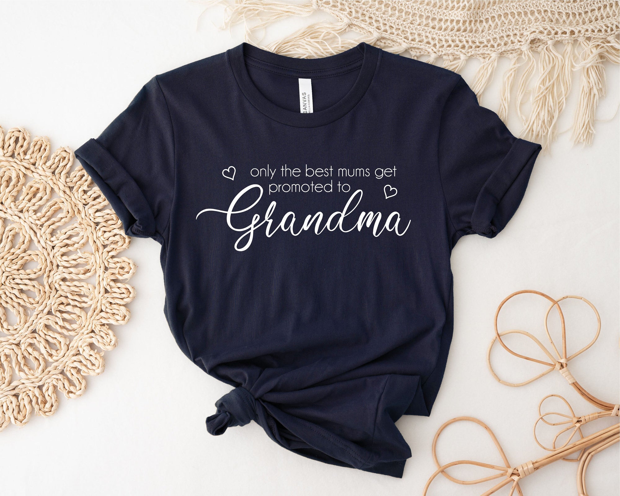 Only The Best Mums Get Promoted To Grandma T-Shirt, Grandmother T-Shirt, Grandchild Gift, Gran Gift, Grandparents T-Shirt, Promoted To Gran