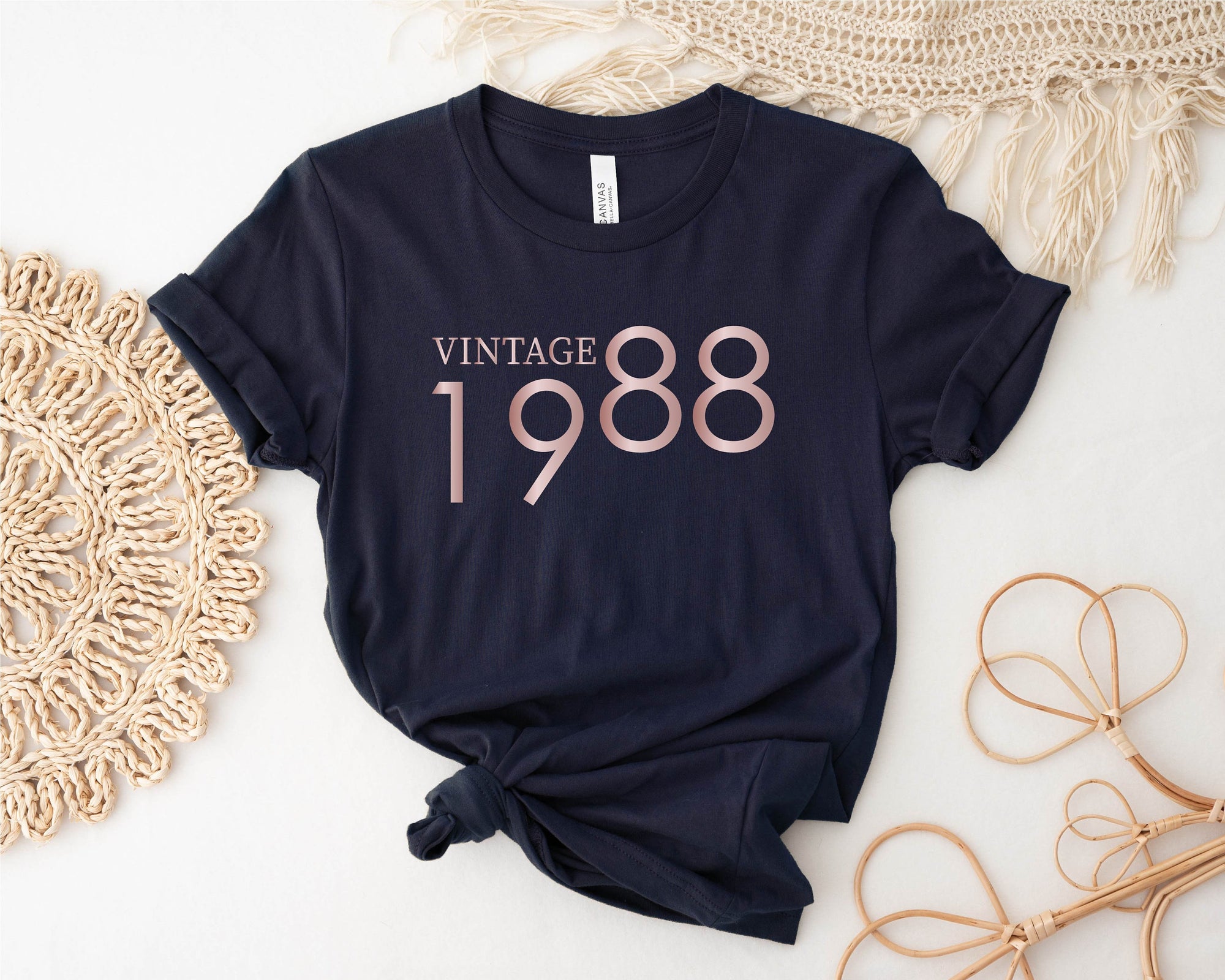 Vintage Birthday T-Shirt With Personalised Year, Limited Edition Birthday T-Shirt, Personalised Birthday T-Shirt, NAVY