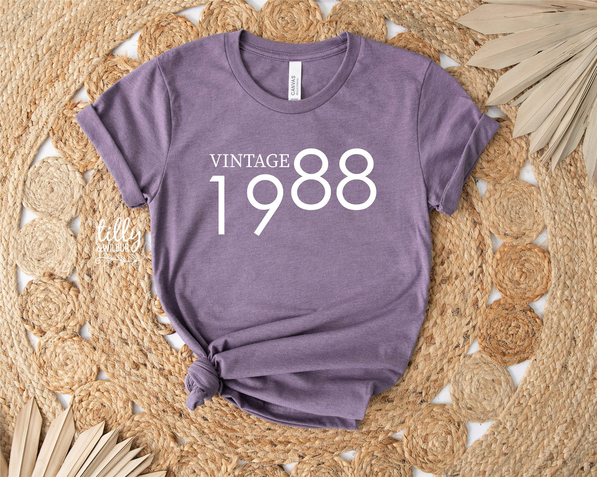 Vintage Birthday T-Shirt With Personalised Year, Limited Edition Birthday T-Shirt, Limited Edition T-Shirt, Personalised Birthday T-Shirt