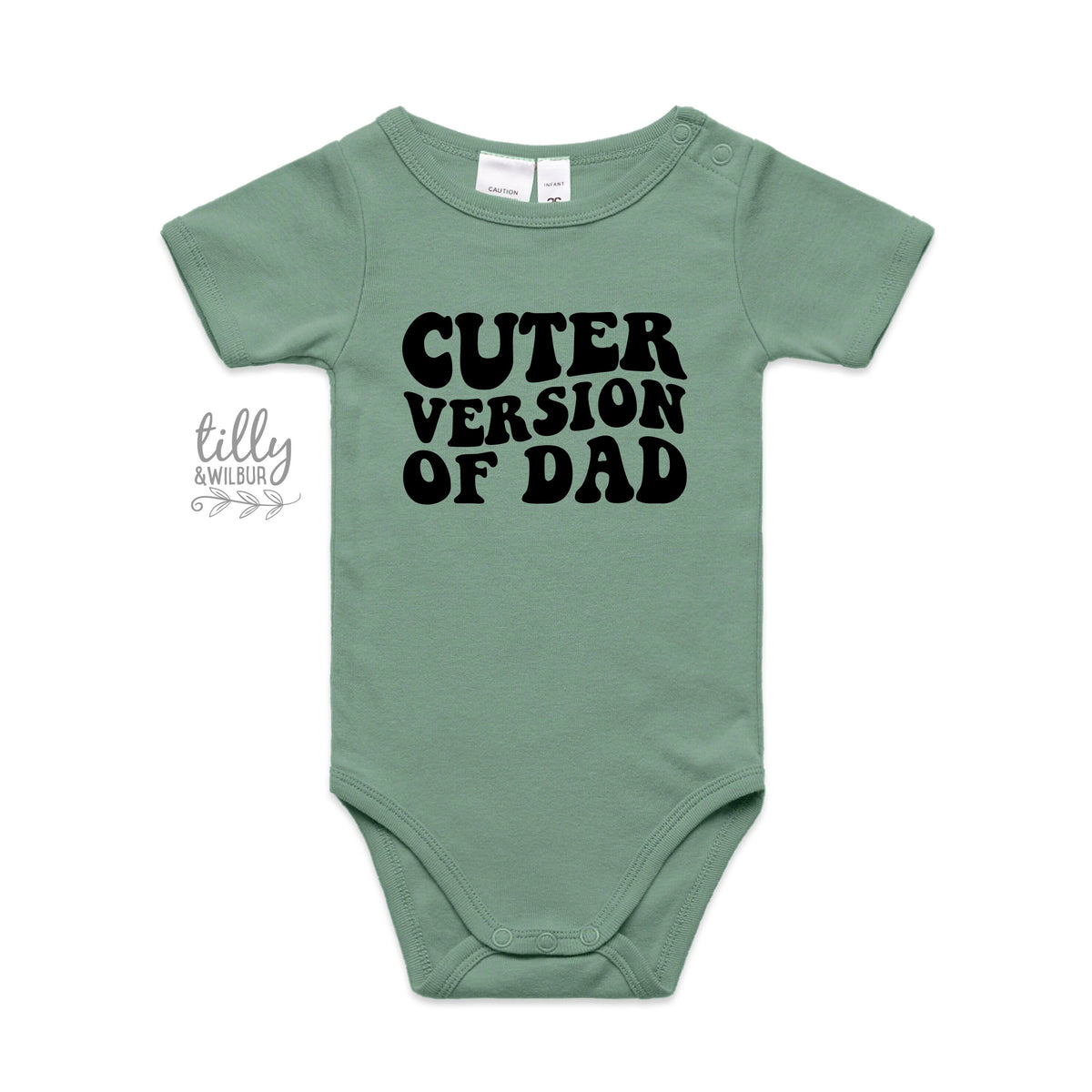 Cuter Version of Dad, Father&#39;s Day Bodysuit, Baby Outfit, Fathers Day Baby Gift, Funny Dad, Baby Gift, Unisex Baby Clothing, Cute Baby