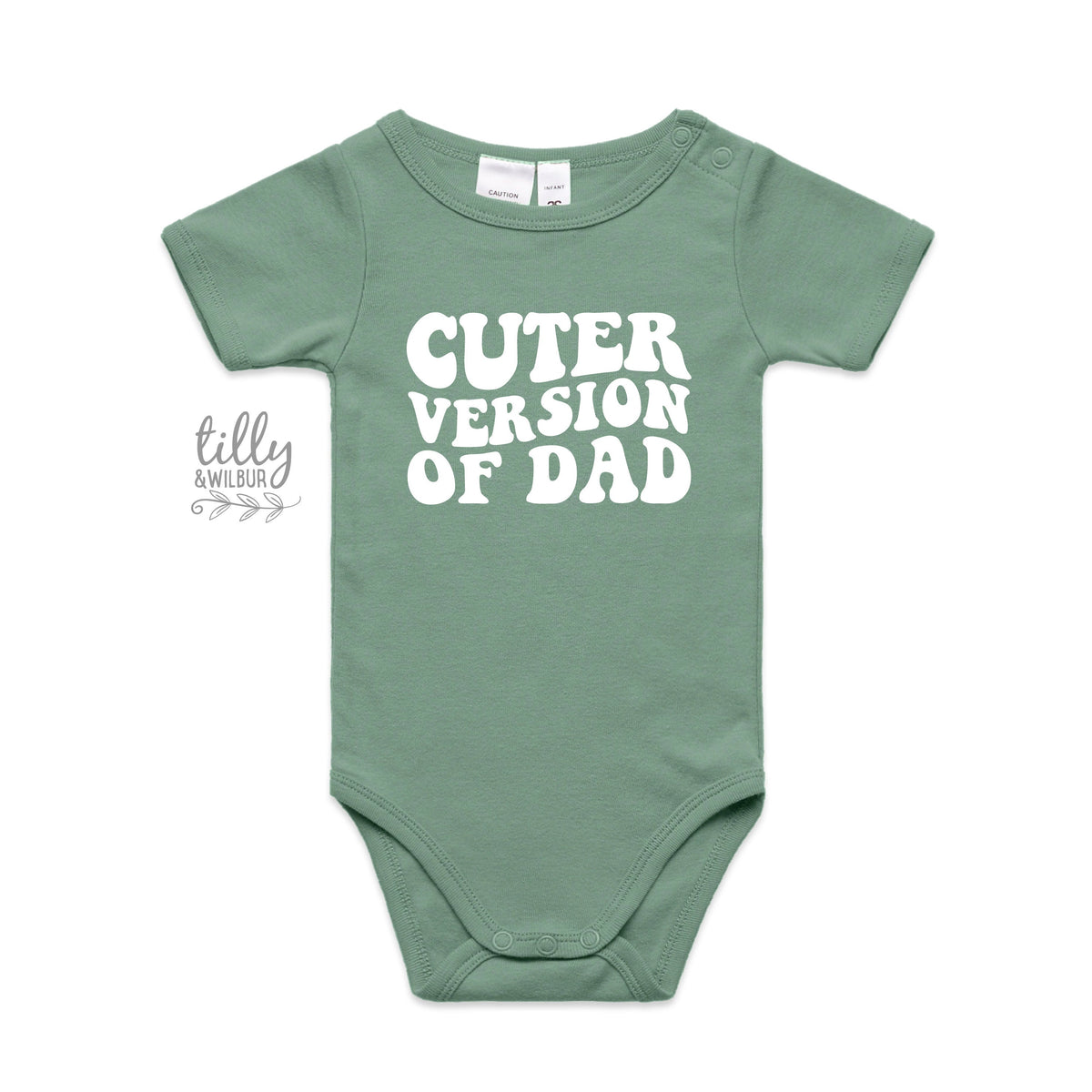 Cuter Version of Dad, Father&#39;s Day Bodysuit, Baby Outfit, Fathers Day Baby Gift, Funny Dad, Baby Gift, Unisex Baby Clothing, Cute Baby