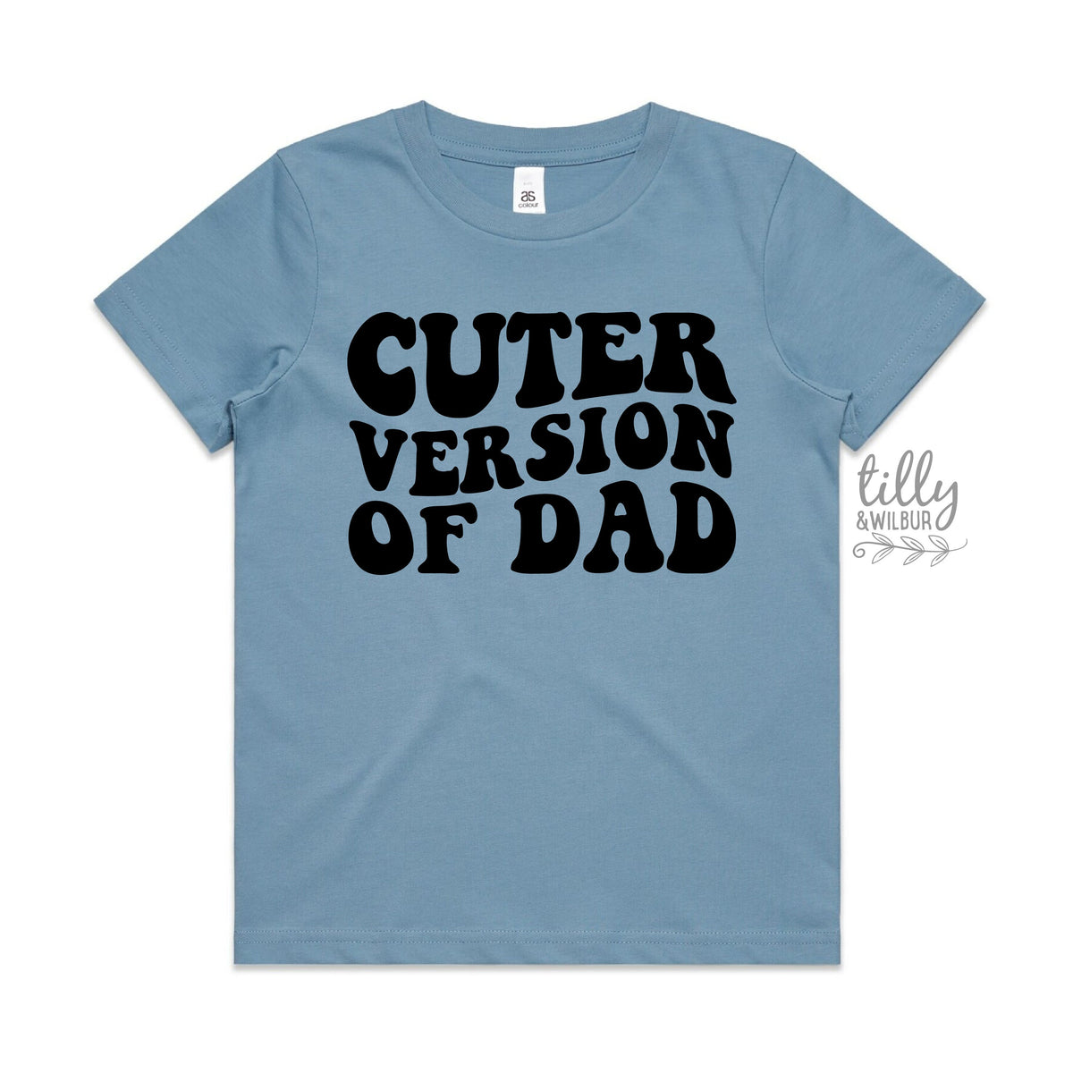 Cuter Version of Dad, Father&#39;s Day t-shirt, Kids Outfit, Fathers Day Gift, Funny Dad, Kid&#39;s clothing, t-shirts, Cute kids, Cuter Than Dad