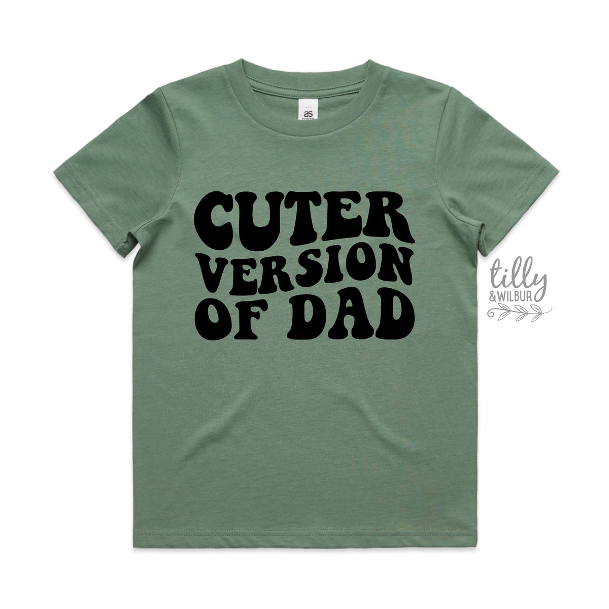 Cuter Version of Dad, Father&#39;s Day t-shirt, Kids Outfit, Fathers Day Gift, Funny Dad, Kid&#39;s clothing, t-shirts, Cute kids, Cuter Than Dad