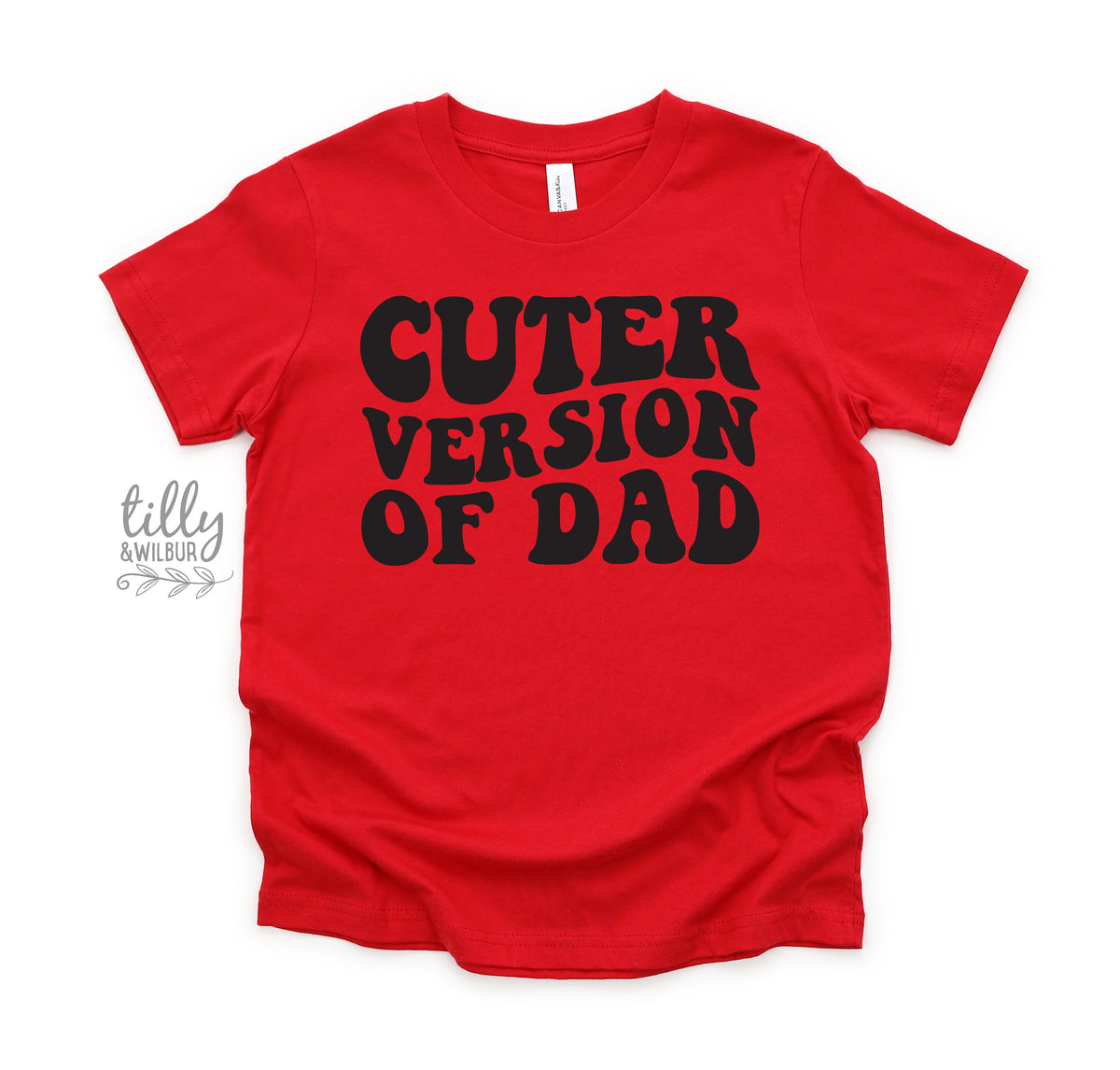 Cuter Version of Dad, Father&#39;s Day t-shirt, Kids Outfit, Fathers Day Gift, Funny Dad, Kid&#39;s clothing, t-shirts, Cute kids, Cuter Than Dad