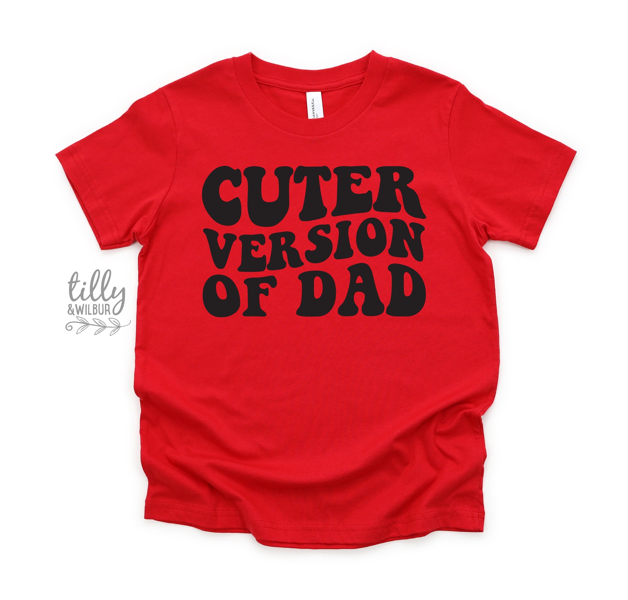 Cuter Version of Dad, Father's Day t-shirt, Kids Outfit, Fathers Day Gift, Funny Dad, Kid's clothing, t-shirts, Cute kids, Cuter Than Dad