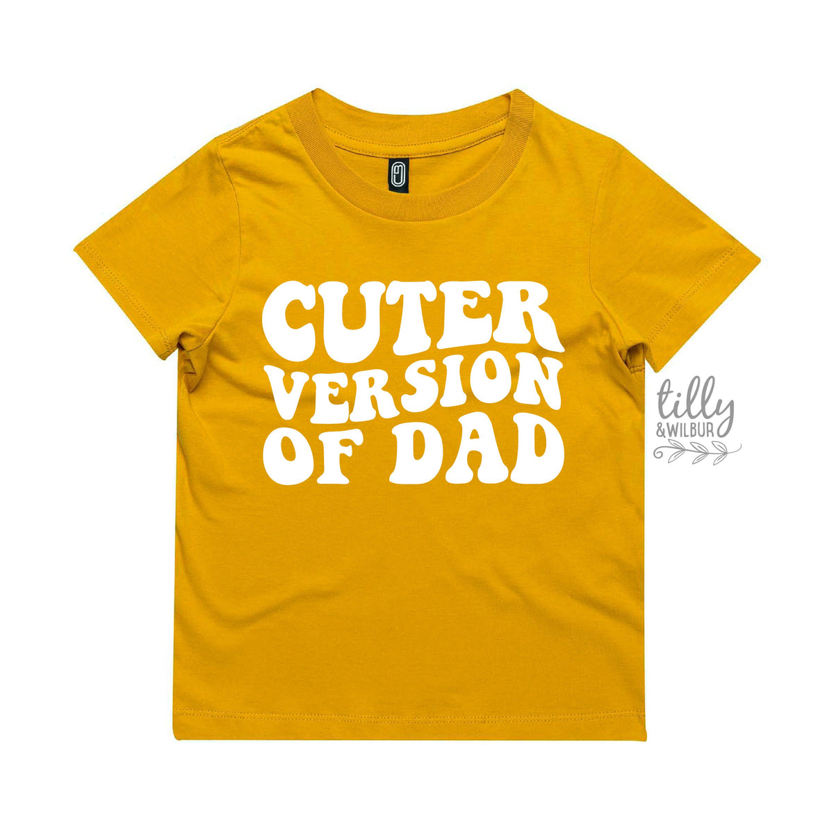 Cuter Version of Dad, Father&#39;s Day t-shirt, Kids Outfit, Fathers Day Gift, Funny Dad, Kid&#39;s clothing, t-shirts, Cute kids, Cuter Than Dad