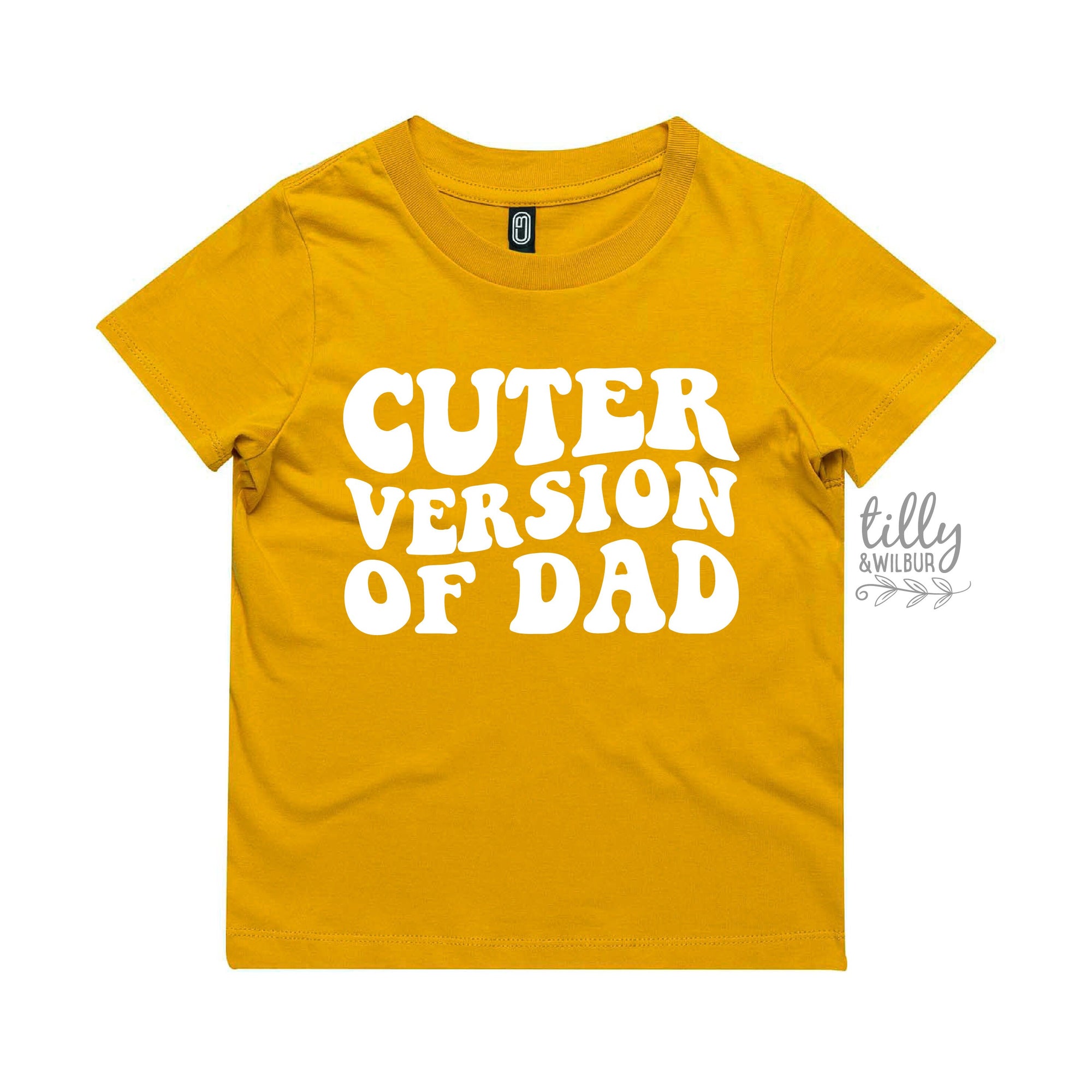 Cuter Version of Dad, Father's Day t-shirt, Kids Outfit, Fathers Day Gift, Funny Dad, Kid's clothing, t-shirts, Cute kids, Cuter Than Dad