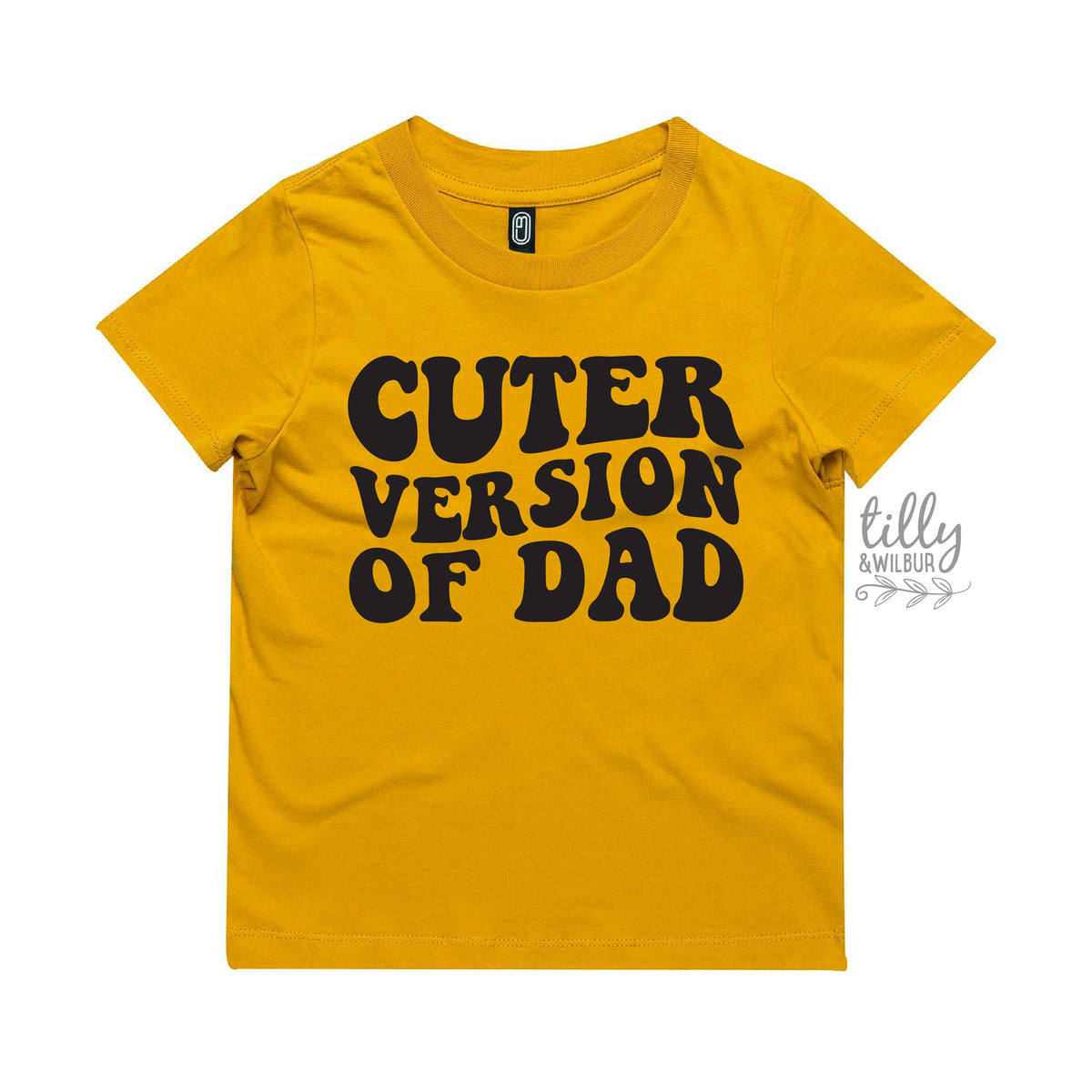 Cuter Version of Dad, Father&#39;s Day t-shirt, Kids Outfit, Fathers Day Gift, Funny Dad, Kid&#39;s clothing, t-shirts, Cute kids, Cuter Than Dad