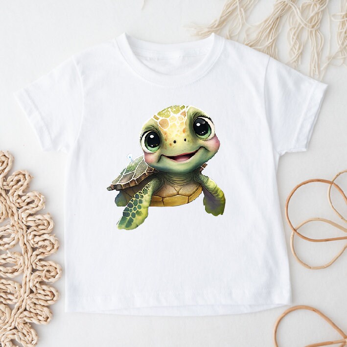 Watercolour Sea Turtle T-Shirt, Cute Sea Turtle Bodysuit, Ocean Animals, Tortoise Shirt, Turtle Gift, Turtle Lovers, Turtle Party, All Sizes