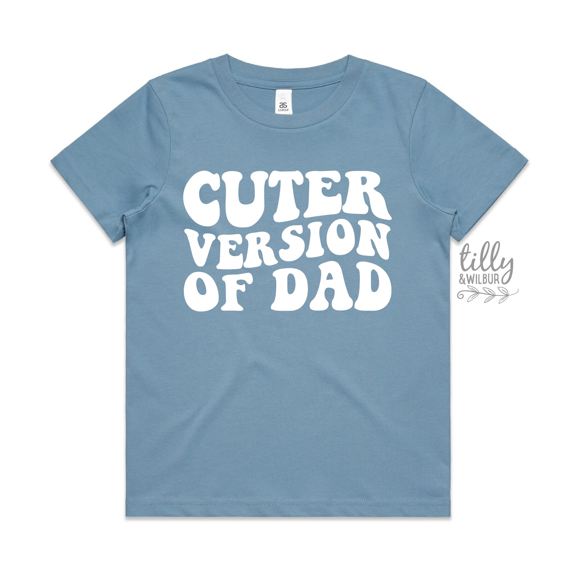 Cuter Version of Dad, Father's Day t-shirt, Kids Outfit, Fathers Day Gift, Funny Dad, Kid's clothing, t-shirts, Cute kids, Cuter Than Dad