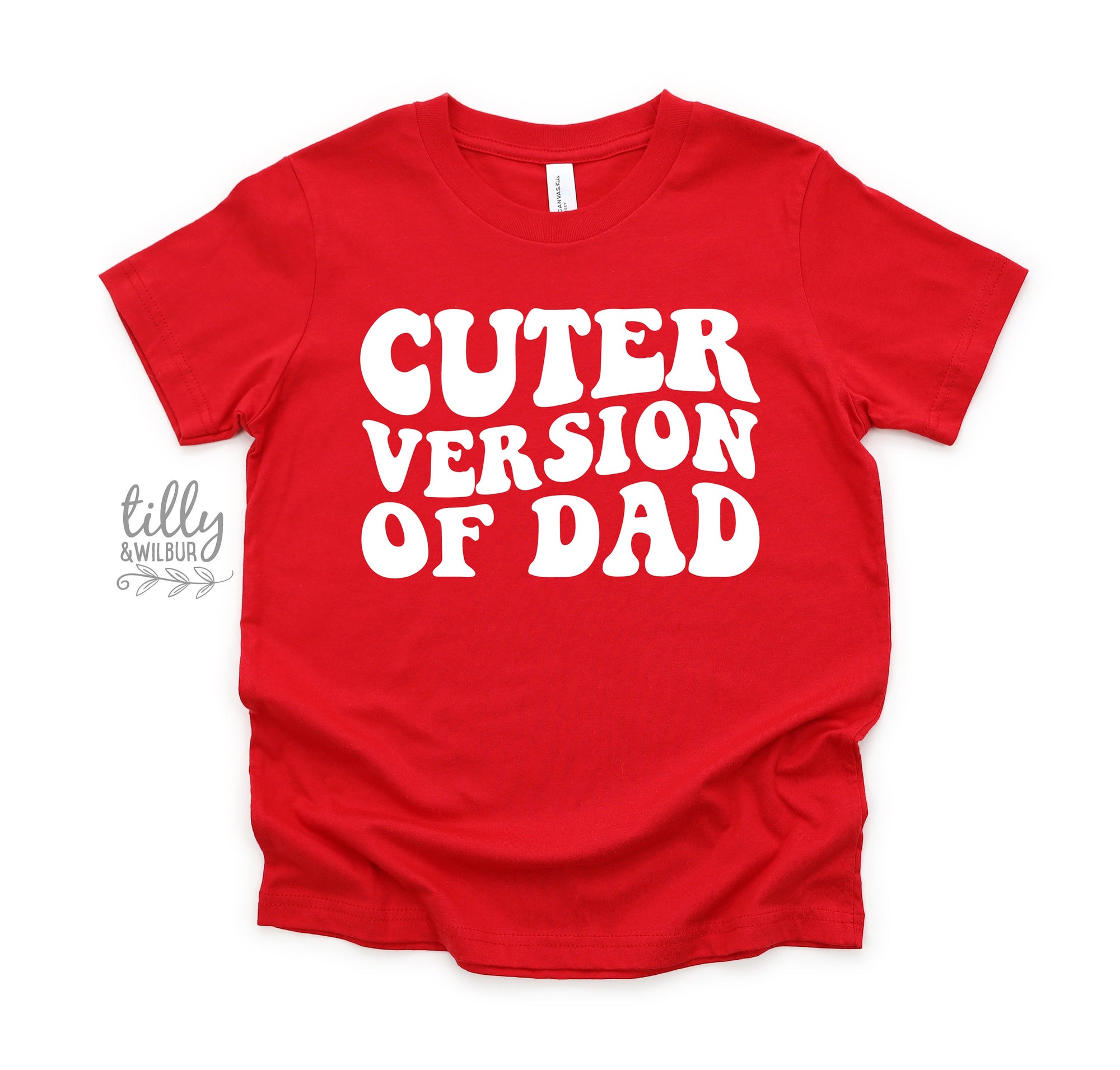 Cuter Version of Dad, Father's Day t-shirt, Kids Outfit, Fathers Day Gift, Funny Dad, Kid's clothing, t-shirts, Cute kids, Cuter Than Dad