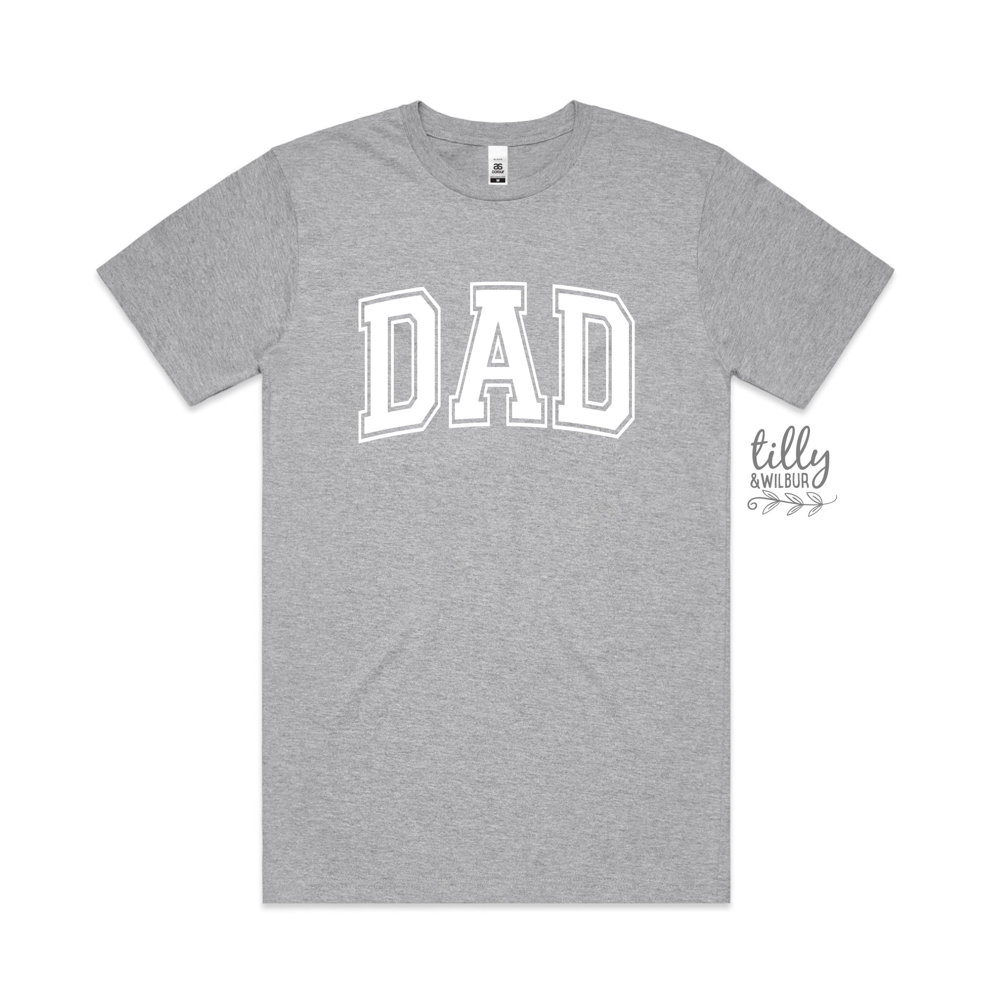 Dad Varsity T-Shirt, Father's Day Gift, Pregnancy Announcement T-Shirt For Dad, Pregnancy Gift To Husband, New Dad Gift, Dad Birthday Gift