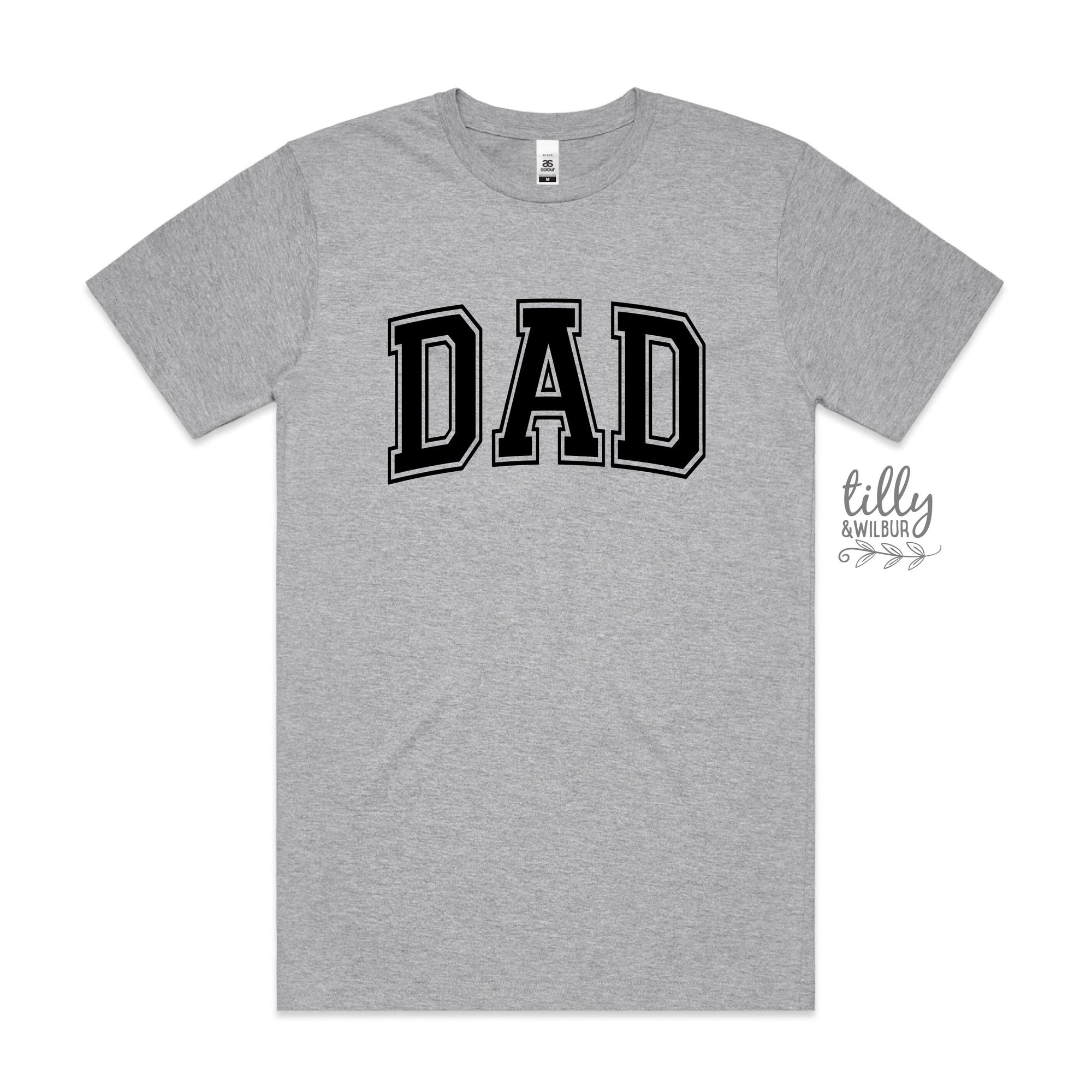 Dad Varsity T-Shirt, Father's Day Gift, Pregnancy Announcement T-Shirt For Dad, Pregnancy Gift To Husband, New Dad Gift, Dad Birthday Gift