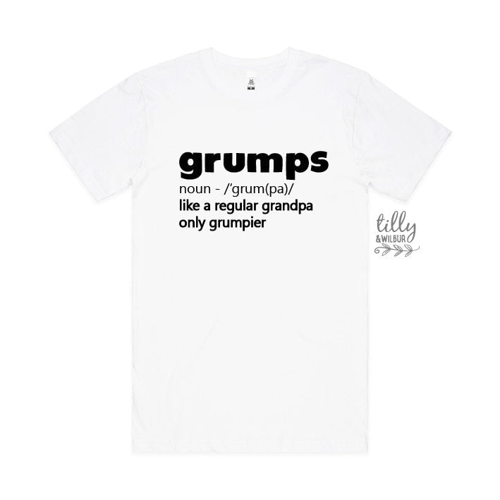 Grandpa T-Shirt, Grumps Like A Normal Grandpa Only Grumpier, Grandpa Gift, Grandad Gift, Grandparent Gift, Funny Grandpa Shirt, Dad Gift