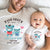 Our First Father's Day 2023 Baby Bodysuit And Dad T-Shirt With Names, Happy 1st Father's Day, Fathers Day Baby, First Fathers Day Baby Gift