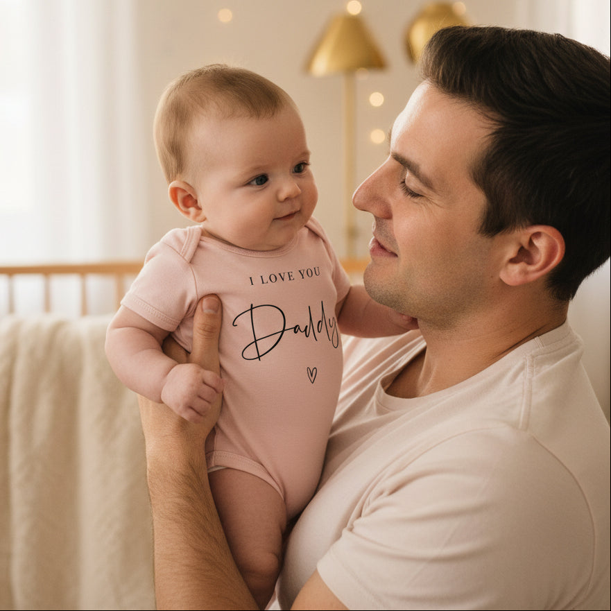 I Love You Daddy Bodysuit, Our First Father's Day 2023 Baby Bodysuit, I Love My Daddy Romper, Happy Father's Day, 1st Fathers Day Baby Gift