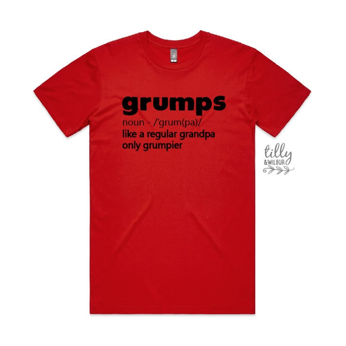 Grandpa T-Shirt, Grumps Like A Normal Grandpa Only Grumpier, Grandpa Gift, Grandad Gift, Grandparent Gift, Funny Grandpa Shirt, Dad Gift