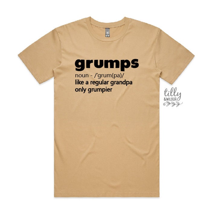 Grandpa T-Shirt, Grumps Like A Normal Grandpa Only Grumpier, Grandpa Gift, Grandad Gift, Grandparent Gift, Funny Grandpa Shirt, Dad Gift