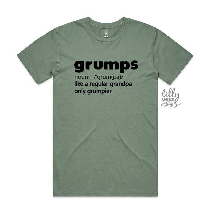 Grandpa T-Shirt, Grumps Like A Normal Grandpa Only Grumpier, Grandpa Gift, Grandad Gift, Grandparent Gift, Funny Grandpa Shirt, Dad Gift