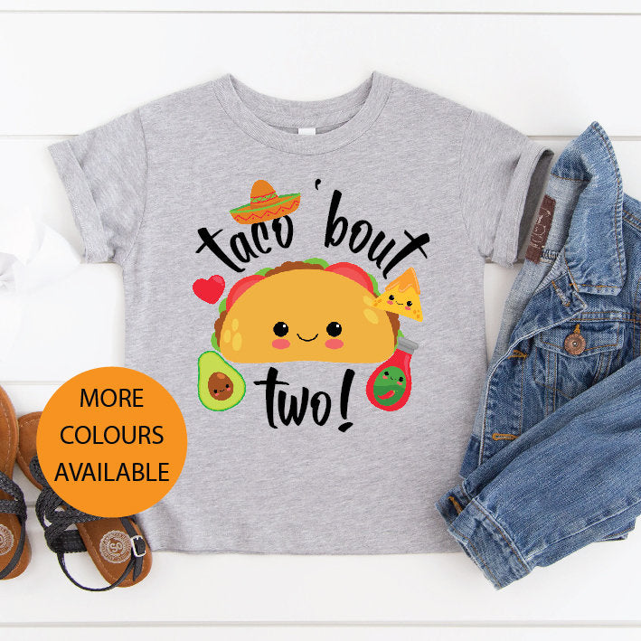 Taco 'Bout Two T-Shirt, Taco Two T-Shirt, Taco T-Shirt, Taco About Two Birthday T-Shirt, Taco Twosday T-Shirt, 2nd Birthday Gift