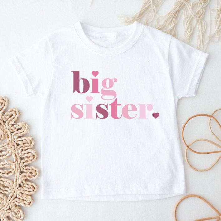 Big Sister T-Shirt, Big Sister Announcement, Big Sister Gift, Pregnancy Announcement Shirt, I&#39;m Going To Be A Big Sister Announcement Shirt