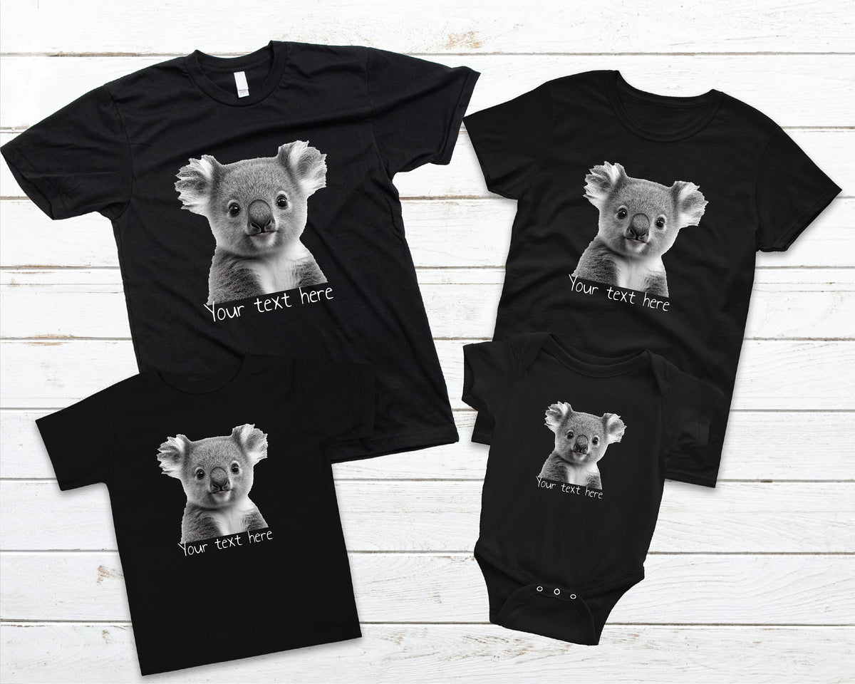 Personalised Koala T-Shirt, Koala Matching Family T-Shirts, Australia Day T-Shirt, Australian Gift, Koala Gift, Aussie Overseas Gift