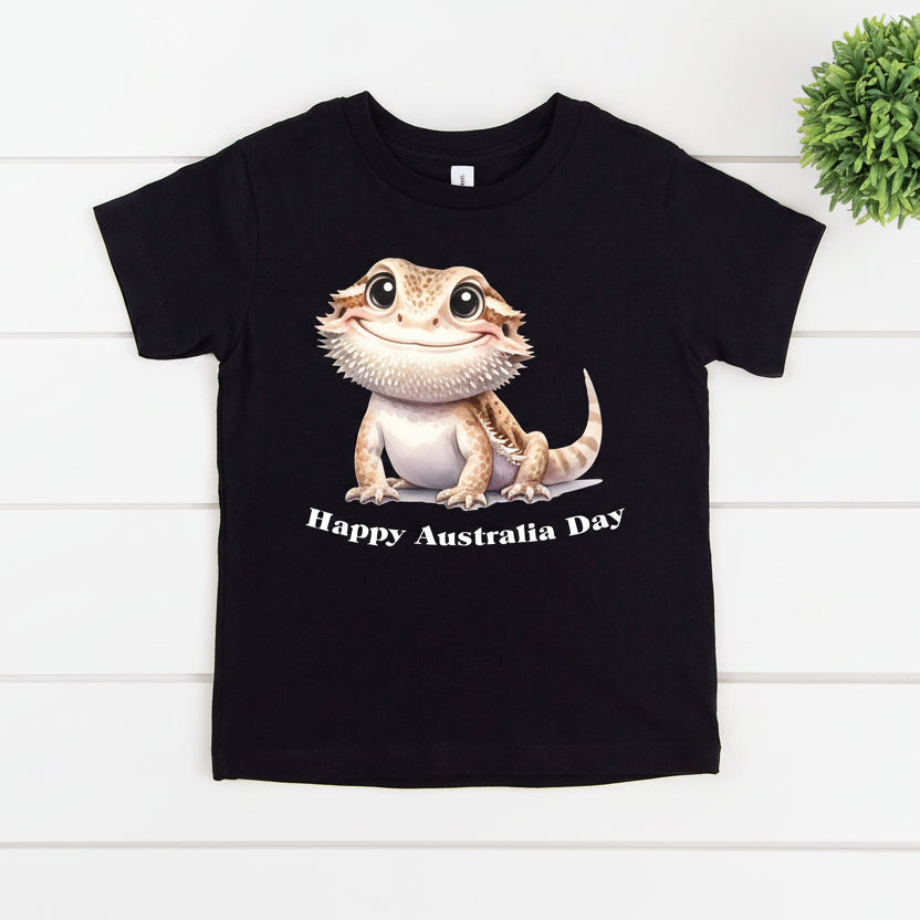 Bearded Dragon T-Shirt, Lizard T-Shirt, Australiana T-Shirt, Happy Australia Day T-Shirt, Your Text Here T-Shirt, Personalised Lizard TShirt