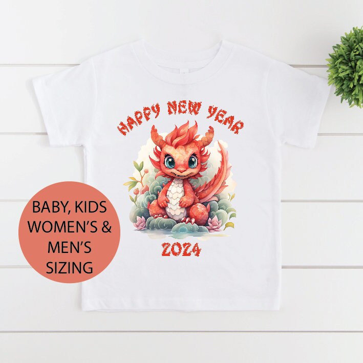 Chinese New Year T-Shirt, Year Of The Dragon T-Shirt, Lunar New Year T-Shirt, More Colours &amp; Sizes - Just Ask!, Chinese Dragon, 2024 T-Shirt