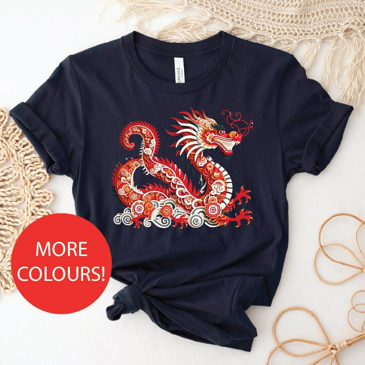 Chinese New Year T-Shirt, Year Of The Dragon T-Shirt, Lunar New Year T-Shirt, More Colours &amp; Sizes - Just Ask!, Chinese Dragon, 2024 T-Shirt