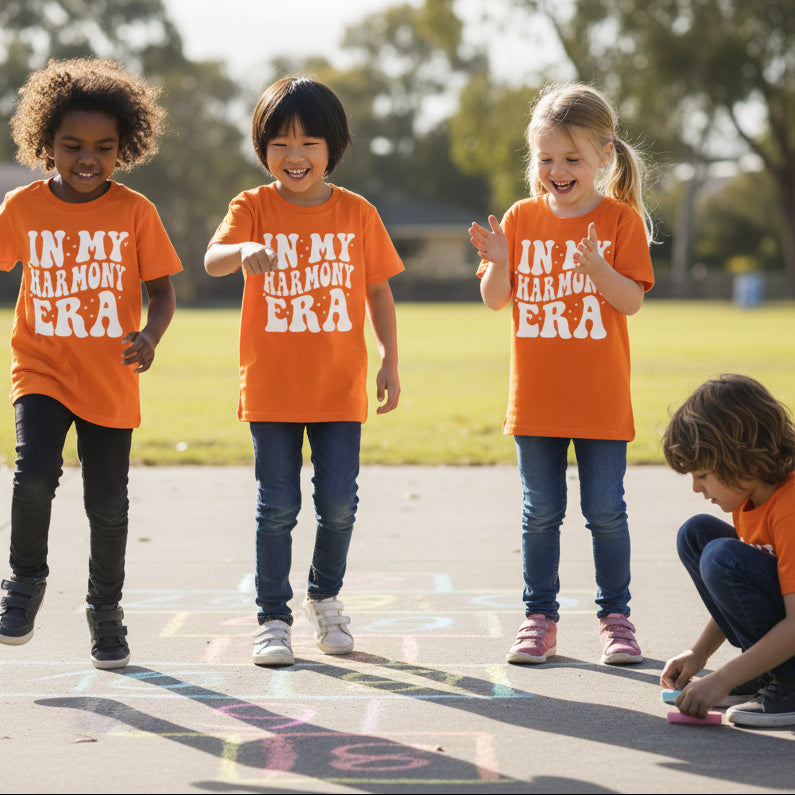 Harmony Day T-Shirt, Harmony Day - 21st March, Orange Harmony Day T-Shirt, Everyone Belongs, School T-Shirt, Babies, Kids, Womens And Mens